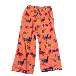 by ELOISE Medium Patchwork Llama Loungers Drawstring Wide Leg‎ Boho Quirky Comfy